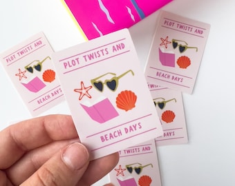 Summer Sticker For Book Lovers Summer Reading Stickers Gift For Book Club Bookish Sticker Reading Accessory