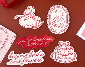 Valentine's Day Bookish Stickers
