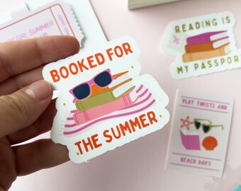 Bookish Sticker Book Lover Gift Idea for Reader Summer Reading Accessory Literary Sticker