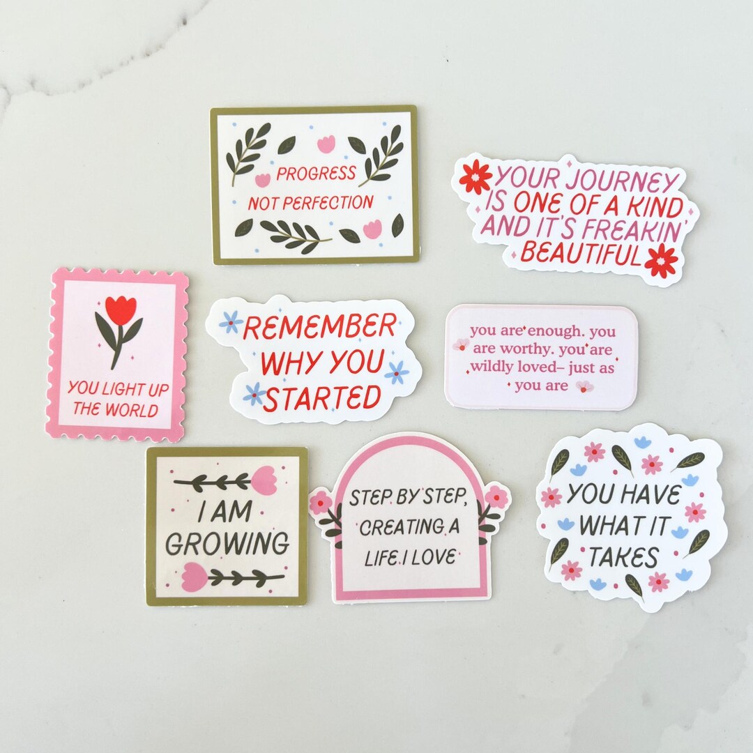 Motivational Sticker Bundle: Mental Health Sticker Pack - Etsy