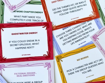 Fun Book Club Discussion Cards: 48 Conversation Starter Questions