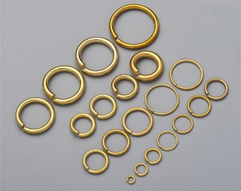 Massiver Messing-Split-Ring, geöffneter Biegering, Schlüssel-Split-Ring, Schmuck-Verbindungsringe, 5 Stück/10 Stück/50 Stück