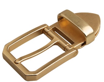 Solid Brass Buckle with Fasten Loop,Leather Belt DIY Buckle