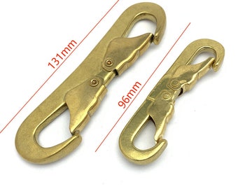 Flat Brass Snap Hook,Double Head Carabiner