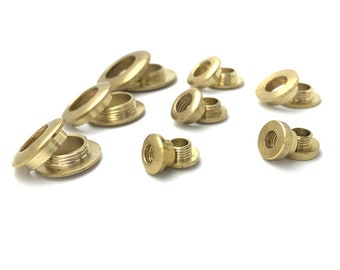 Brass Screw Grommets Leather Eyelets Ring Inner Size 5/7/8/10/12.5/15mm