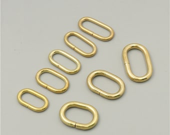 Solid Brass Oval Loop Leather Handbag Strap O Ring Loop Bag Hardwares