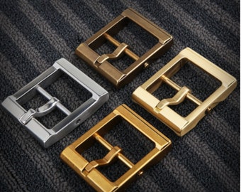 Havey Duty Brass & Stainless Steel Needle Buckle  Belt Buckle Set  For  Leather Work Hand Craft DIY