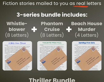 Ficción enviada como cartas reales / Paquete de 20 cartas de suspense / Historias de suspense y paranormales en 20 cartas semanales