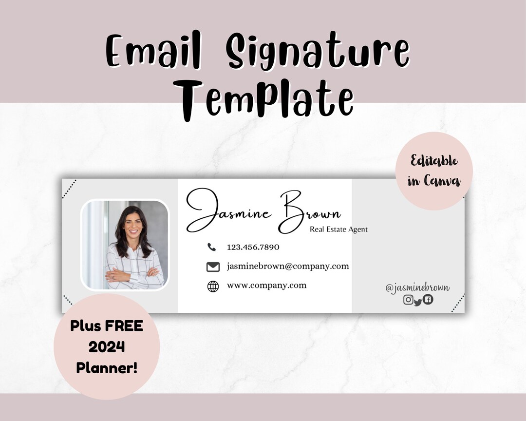 Email Signature, Gmail Email Signature, Modern Email Signature Template ...