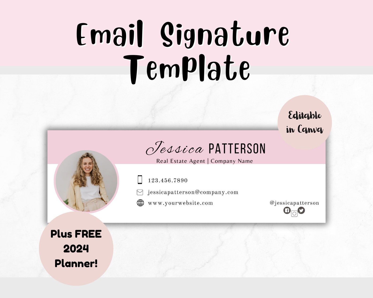 Email Signature, Gmail Email Signature, Modern Email Signature Template ...