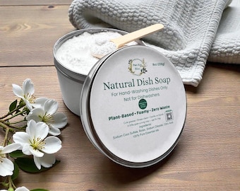 NaturalDish Soap | Handwash Dish Soap | Zero Waste Dish Cleaner | Eco friendly Dishwashing | Plant based | 8oz Refillable | gift set