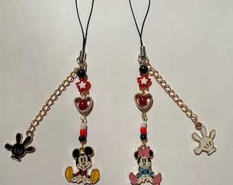 Mickey Mouse & Minnie Mouse Phone Charm | Bag Charm | y2k | fish extender | cruise