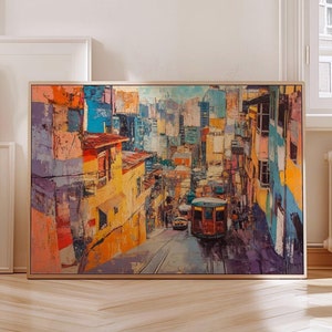 Cityscape Digital Wall Art Abstract City Print Abstract Landscape Modern Art Print Colorful Wall Decor Living Room Art Gift Cityscape Brazil