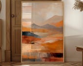 Abstract Mountain Art Print: Warm Neutral Colors (Digital Print)