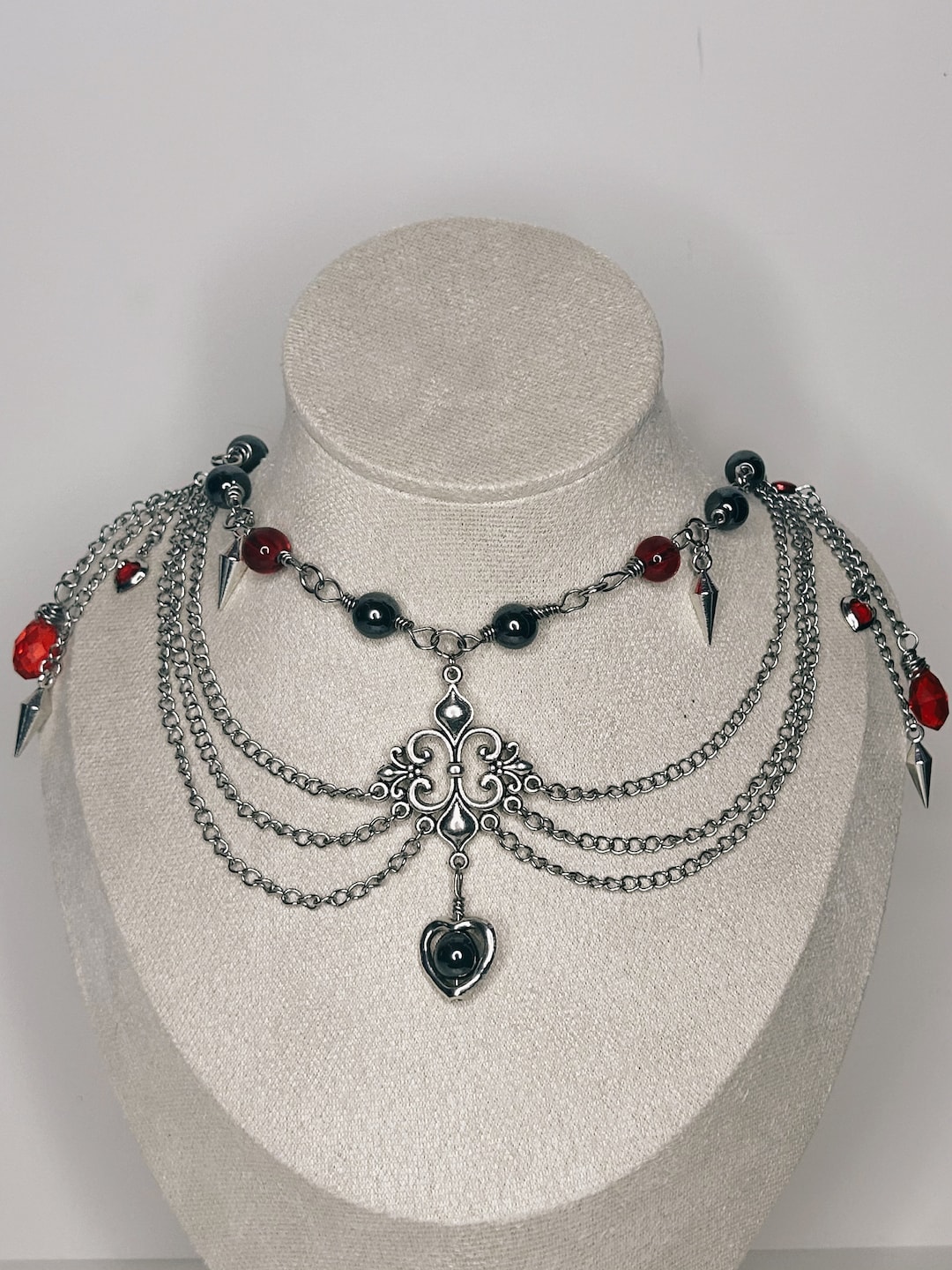 Women's Gothic Studded Faux Leather Sweet Heart Bustiers