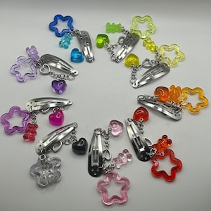 Gummy Candy Inspo Hair Clip | Star Hair Clips | Cute Hair Accessories | Cute Hair Clips | Gummy Bear Barrettes | Hair Accessory