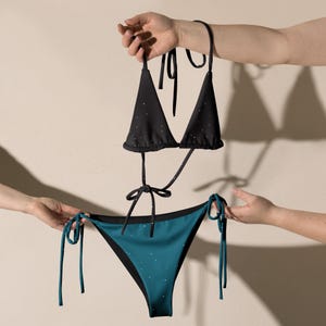 Weekend In Malibu String Bikini Set | Recycled Eco- Friendly Bikini Minimalist Swimsuit Ocean Surf Swimwear