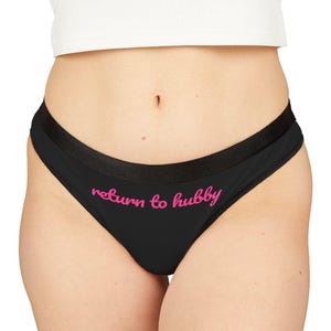 Women&#39;s Thongs, Return to Hubby Full Panties - Hotwife Cuckold Thong Underwear, Swinger Lingerie, Sexy Panties, Swinger Hotwife Vixen Gift
