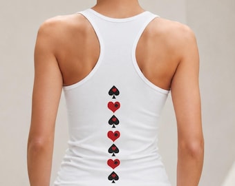 Queen of Spades Tank Top | QOS Racerback Spade Heart Shirt | Swinger Hotwife Adult Lifestyle Statement Tank