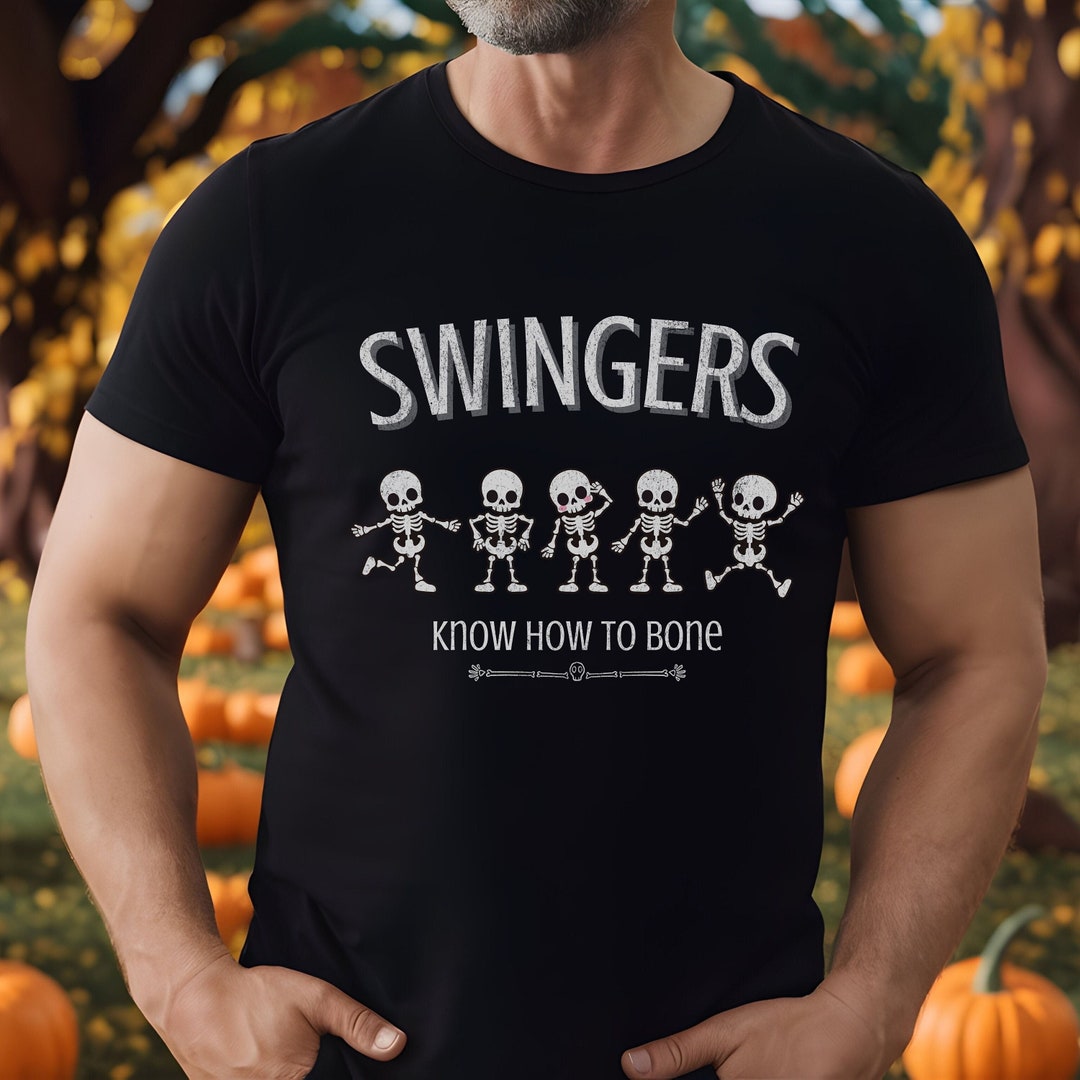 Swinger Skeleton Halloween Shirt - Fun and Flirty Design - Swingers Know How to Bone Tee - Swinger T-shirt for Halloween Season - Etsy Japan
