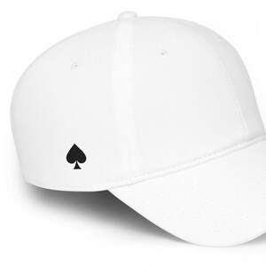 Queen of Spades Hat | QOS Embroidered Baseball Cap | Low Profile Spade Cap, Adjustable Cotton Twill Cap 画像 8