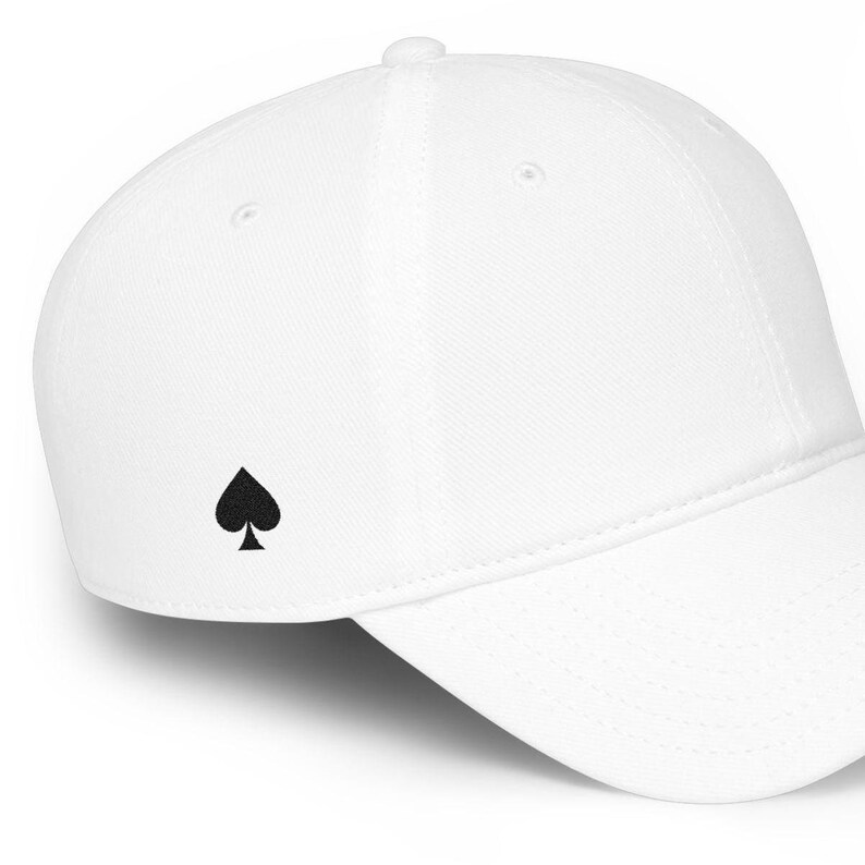 Queen of Spades Hat | QOS Embroidered Baseball Cap | Low Profile Spade Cap, Adjustable Cotton Twill Cap 画像 8