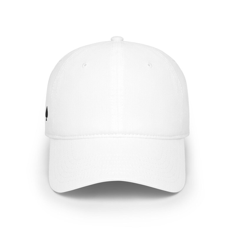 Queen of Spades Hat | QOS Embroidered Baseball Cap | Low Profile Spade Cap, Adjustable Cotton Twill Cap 画像 5