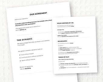 Hotwife Agreement Kit | Cuck Contract Template | Couples Boundaries Worksheet | Lifestyle Relationship Guide | Digital Download