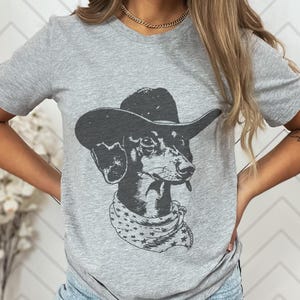 Dachshund Cowboy Shirt – Western Style Tee for Dachshund Lovers – Unique Gift Idea