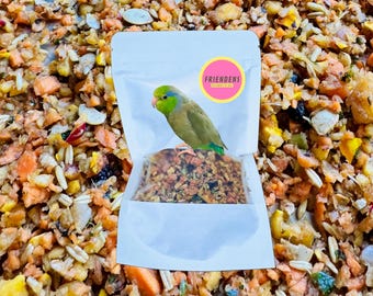 Tropical Fruit freeze-dried chop for small and medium parrots Friendens Pets bird food