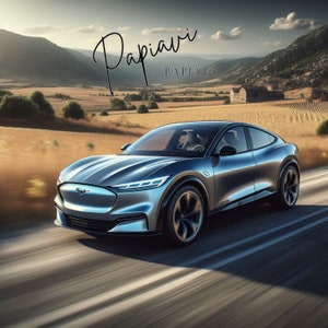 Ford Mustang Mach-E AI Generated digital artwork