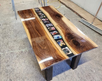 Custom epoxy coffee table