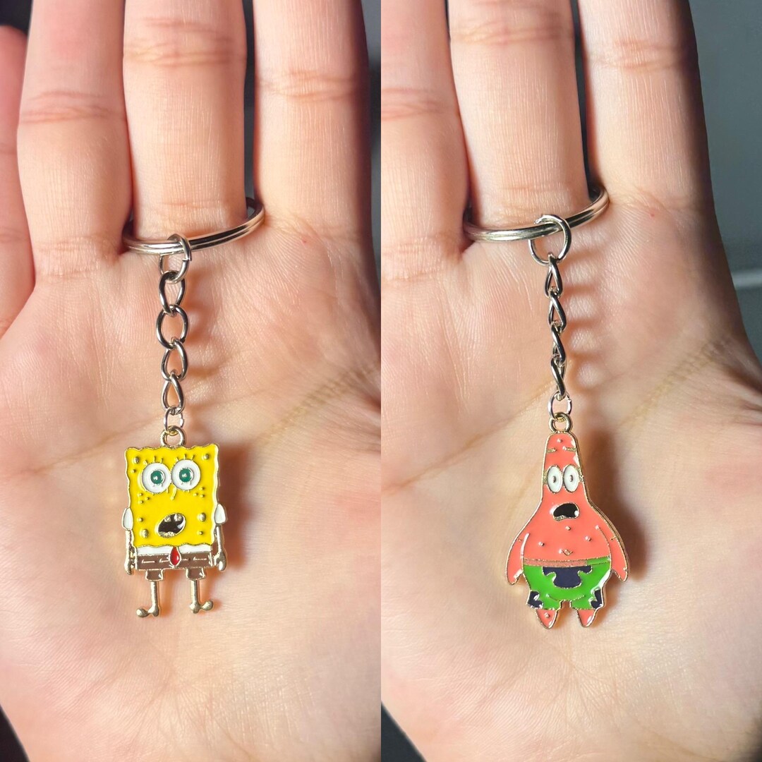 Patrick Keychain Sponge Bob and Patrick Keychain - Etsy