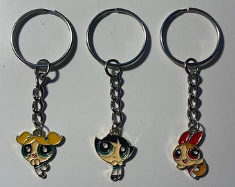 Power Puff Girls Matching Keychain Sets