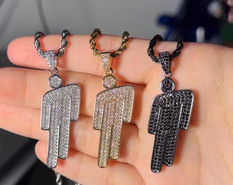 Billie Eilish Blohsh Inspired Stainless Steel Pendant Necklace