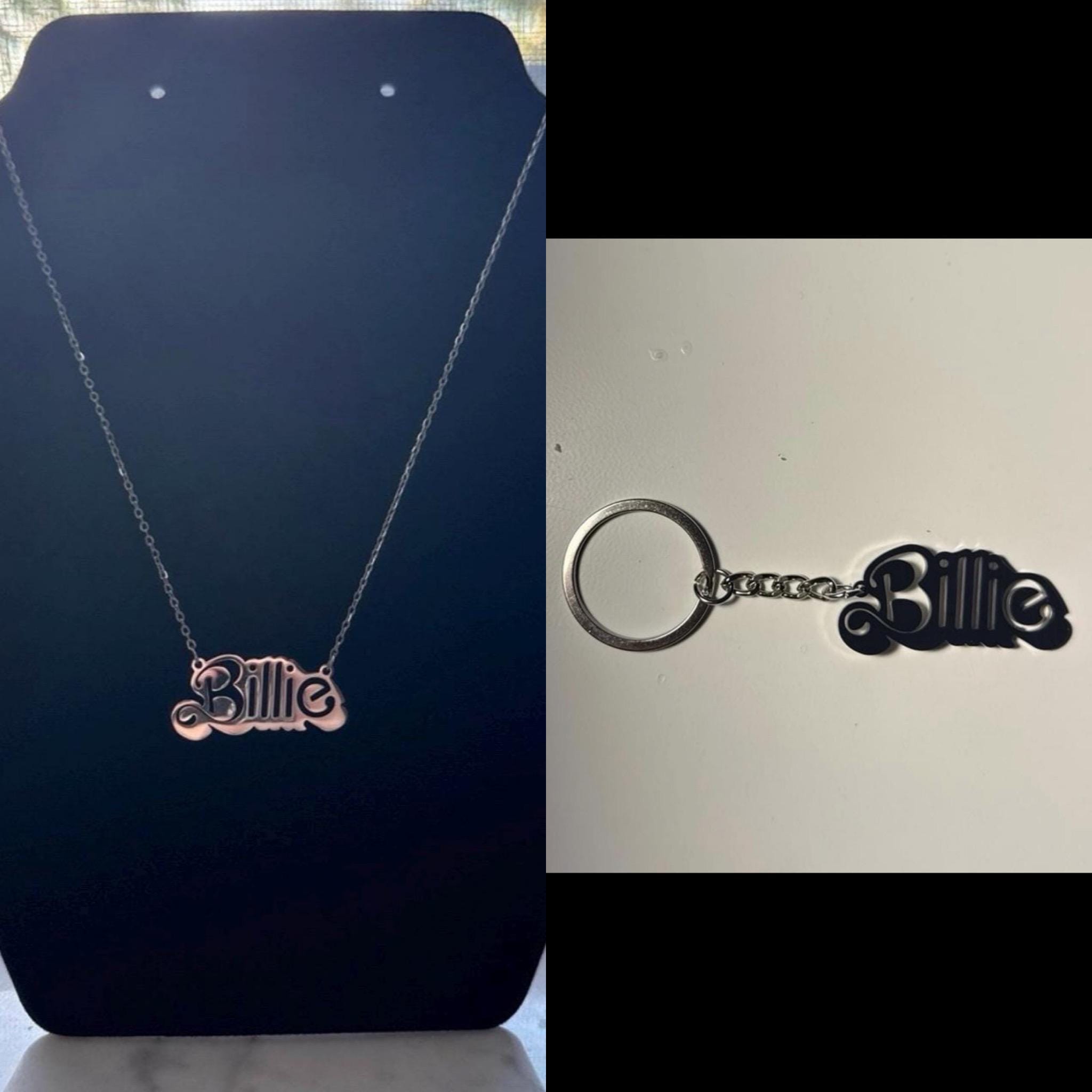 Billie Eilish Barbie-inspired Stainless Steel Necklace, Keychain