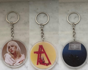 Billie Eilish Album Cover Inspired Keychains