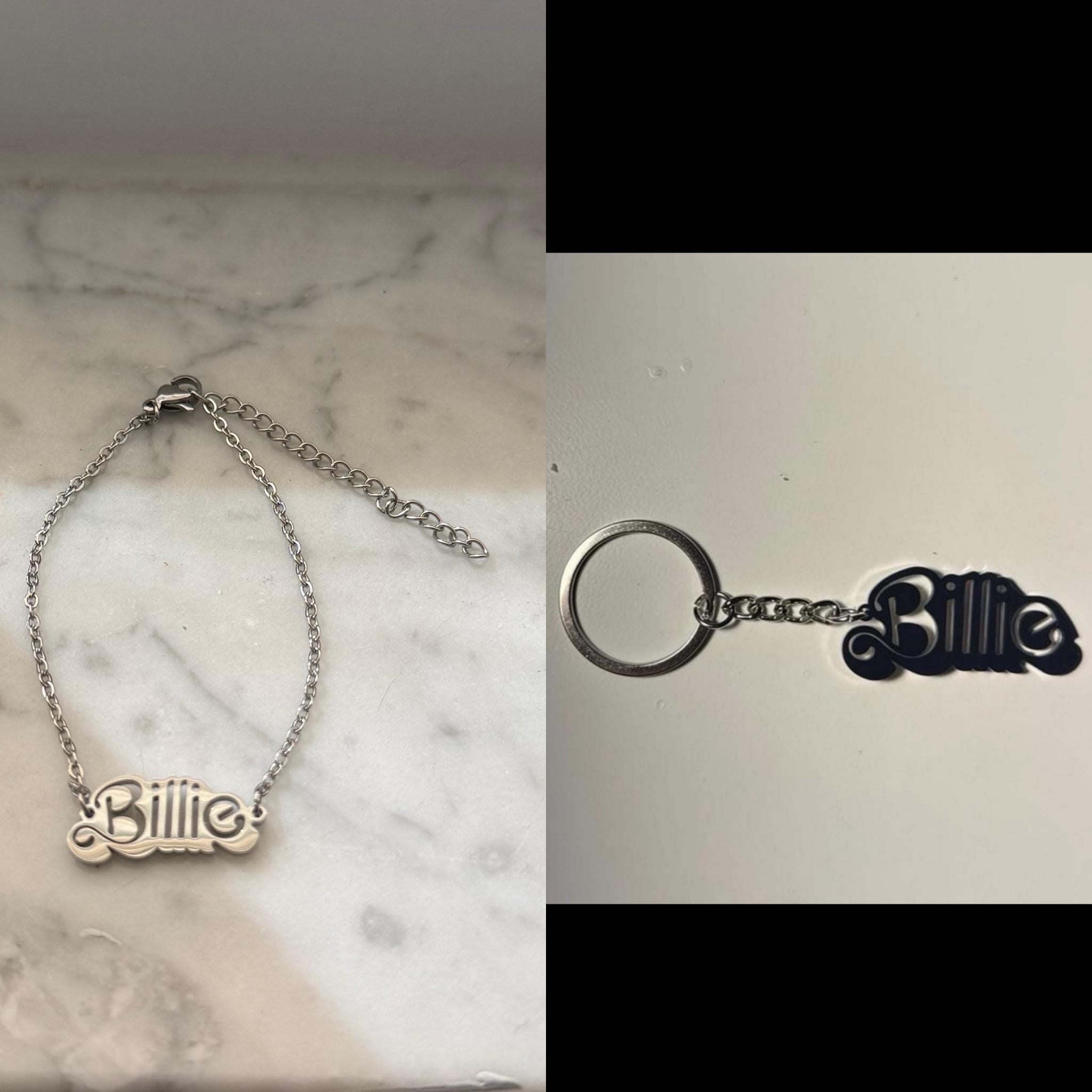 Billie Eilish Barbie-inspired Stainless Steel Necklace, Keychain