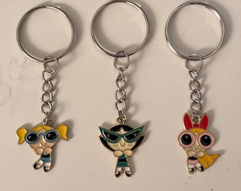 Power Puff Girls Matching Keychain Sets