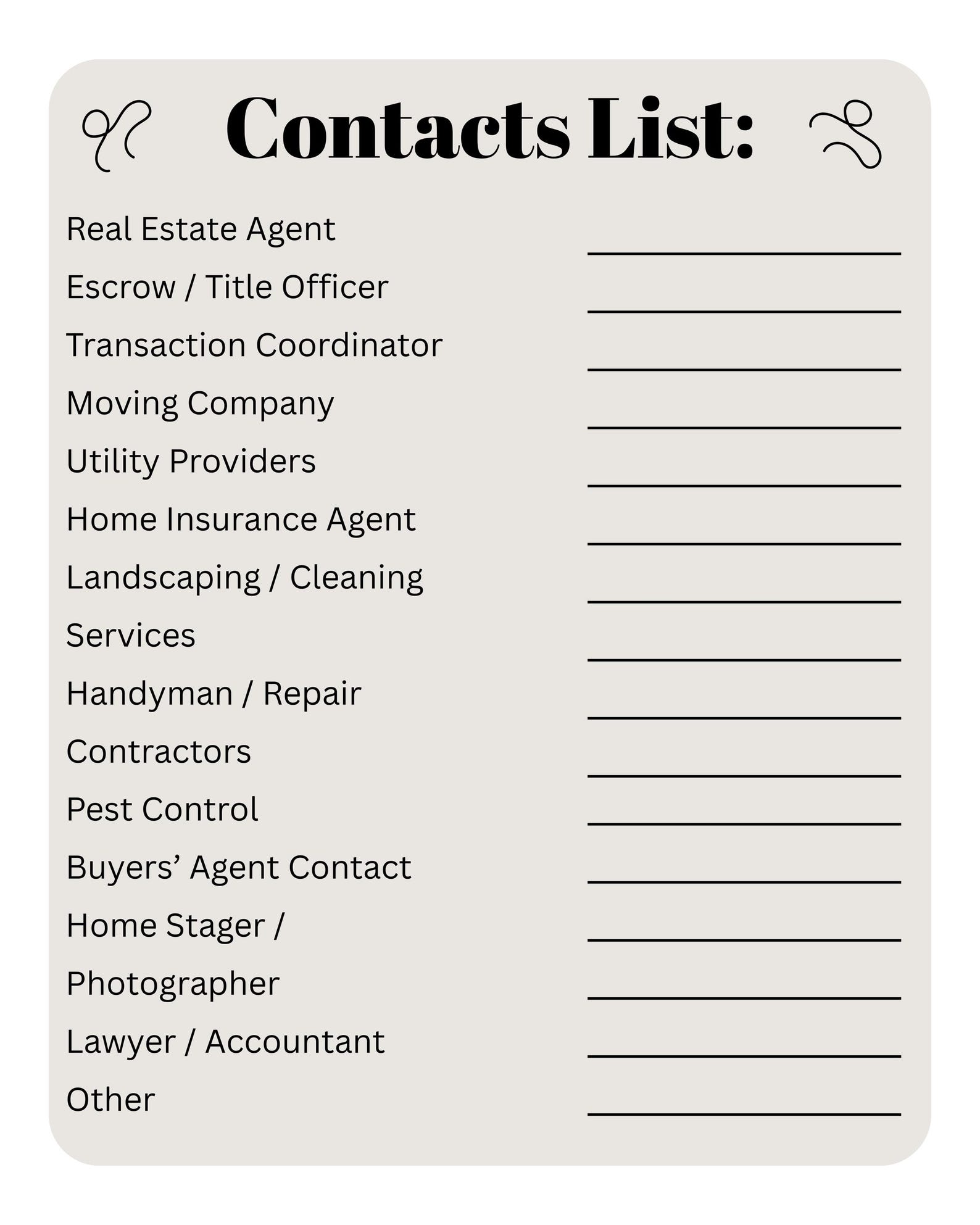 Editable Moving Checklist Canva Template for Realtors | Client Handout ...