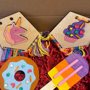 DIY craft kit for kids; summer craft designs; DIY wood paint and glue activity