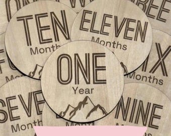 Solo file SVG per dischi dedicati alle pietre miliari del bambino / File per incisione laser Xtool e Glowforge / SVG per oggetti di scena fotografici mensili / Download digitale + guida PDF