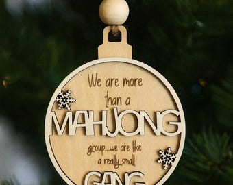 Mahjong  Ornament | Funny Mahjong Gift | Holiday Gift for Mahjong Group | Game Night Ornament | Mahjong Christmas Tree Decor