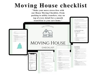 Verhuischecklist, verhuisplanner, verhuistakenlijst, verhuisplanner, verhuislijst, gids voor een stressvrije verhuizing.