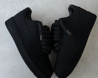 Custom Blackest AF1 w/ Rope Laces