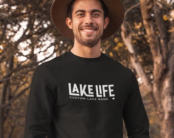 Custom Sweatshirt Lake Life, Sweater for Camping Lover, Cottage Gift Personalized Shirt Canadian Lakes, Family Summer Vacation Sweatshirt