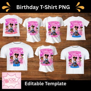 Editable T-Shirt Birthday Design, Gracie's Corner PNG, First Birthday PNG, Editable Gracie's Corner PNG, Family bundle, Instant download