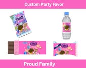 Proud Family party favors, proud family editable templates, proud family baby shower, twins baby shower, twins party, instant download