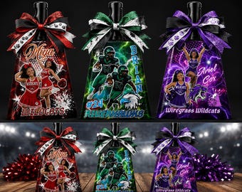 Custom Sports Cowbell with Bow, Personalized Football Cowbell, Cheer Cowbell, Team Spirit Gift, Player Photo Cowbell, Football Mom Gift