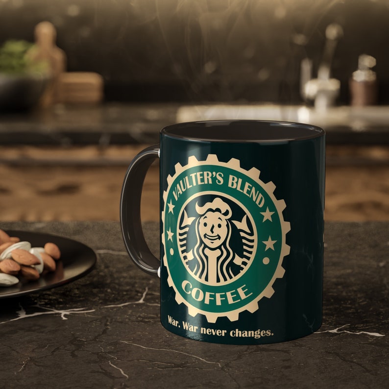 Fallout with a Splash of Starbucks Mug, Fallout Coffee Cup, Fallout